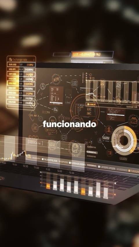 Frame de criativo de performance com interface financeira