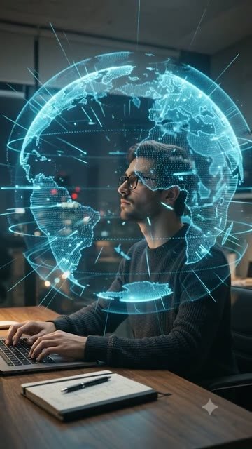 Frame de criativo com visual de tecnologia